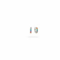 Hally Jewelry Argolla Matices small hoop earrings with two rows of colorful cubic zirconia stones.